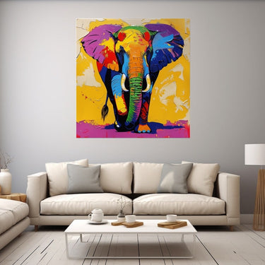 Peinture Éléphant Pop Art